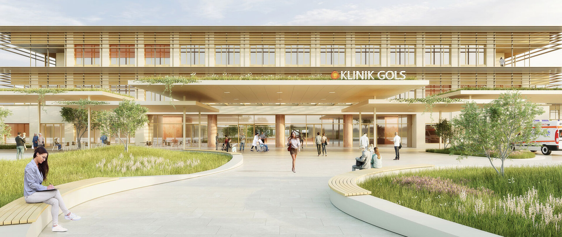 © Ederer, Haghirian Architekten ZT-GmbH Modell der neuen Klinik Gols