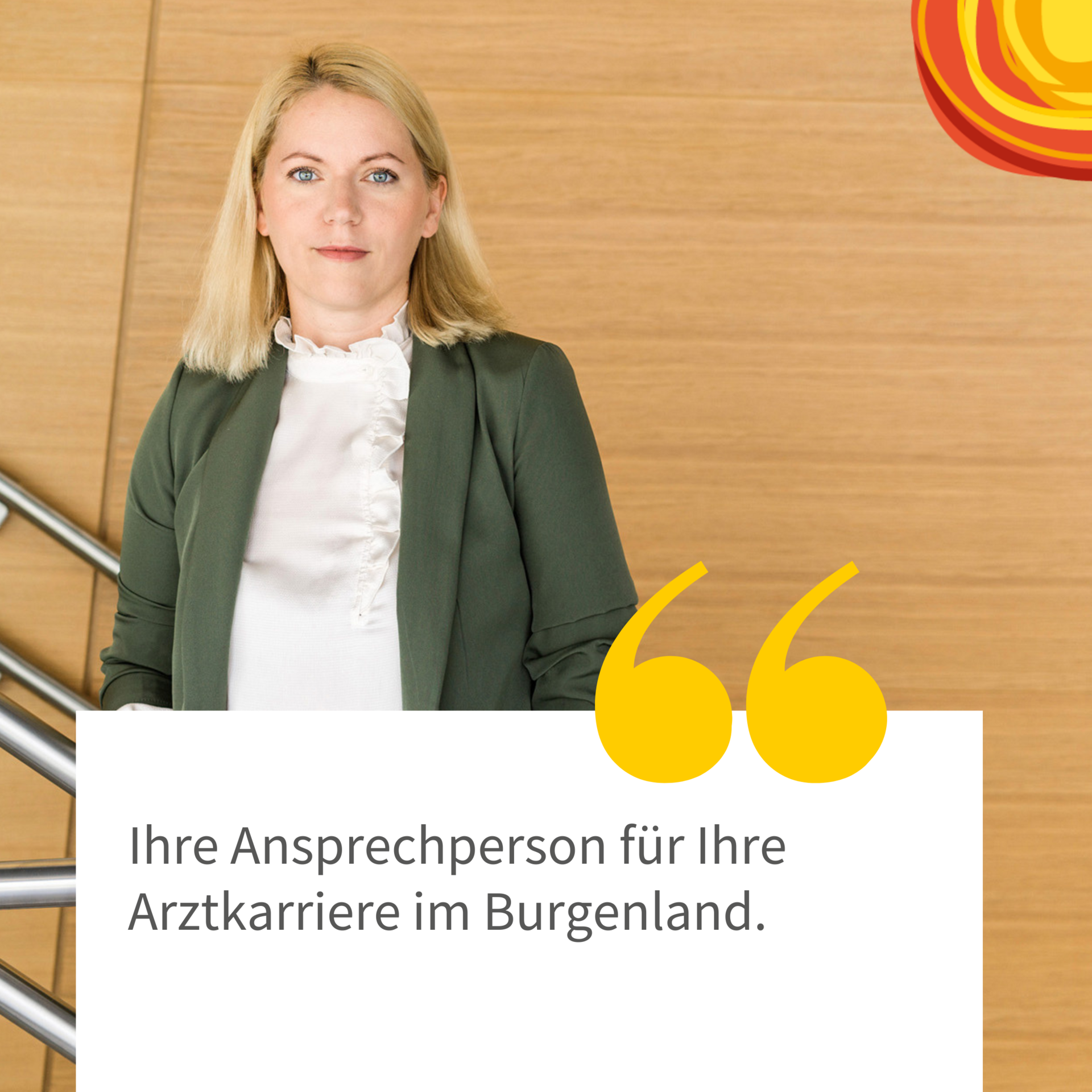 Foto Viktoria Lehner: Ihre Ansprechperson für Ihre Arztkarriere im Burgenland.
